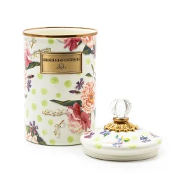 MacKenzie-Childs Wildflowers Enamel Large Canister - Green* Kitchen Storage & Organization