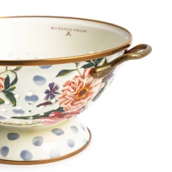 MacKenzie-Childs Wildflowers Enamel Large Colander - Blue* Kitchen Utensils & Tools