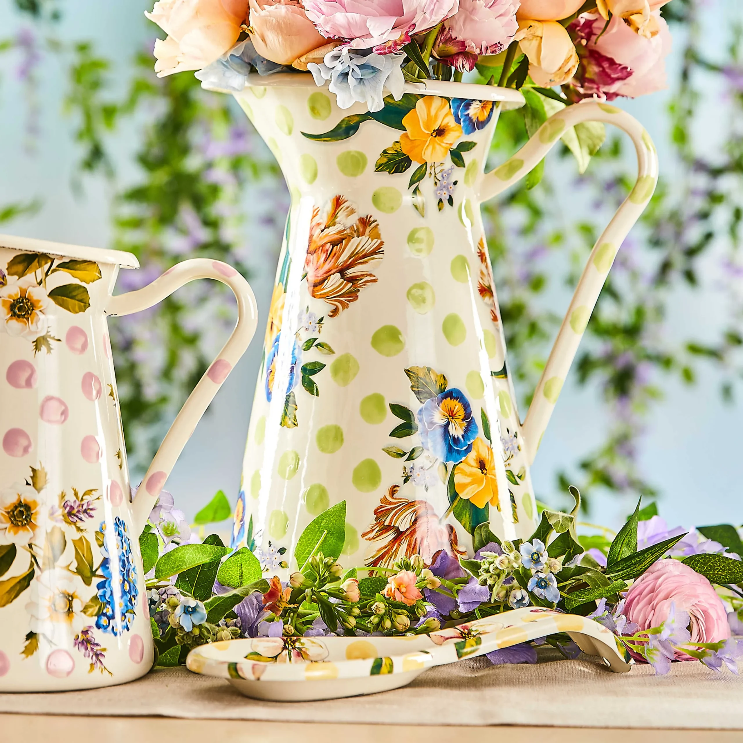 MacKenzie-Childs Wildflowers Enamel Spoon Rest - Yellow* Kitchen Utensils & Tools