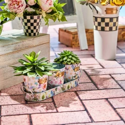 MacKenzie-Childs Wildflowers Herb Pots - Set Of 3* Pots & Planters