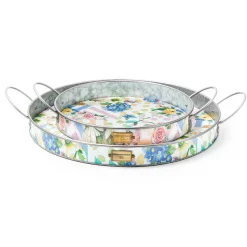 MacKenzie-Childs Wildflowers Serving Trays - Set Of 2* Outdoor Entertaining
