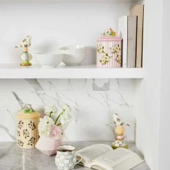 MacKenzie-Childs Wildflowers Small Canister - Pink* Kitchen Storage & Organization