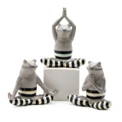 MacKenzie-Childs Yoga Frogs - Set Of 3* Garden Accessories