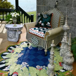 MacKenzie-Childs Zanzibar Indoor/Outdoor Rug - 6' Round* Outdoor Rugs & Mats