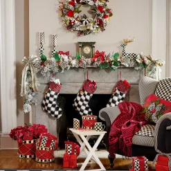 MacKenzie-Childs Zig Zag Throw - Black & Red* Pillows, Throws, & Cushions